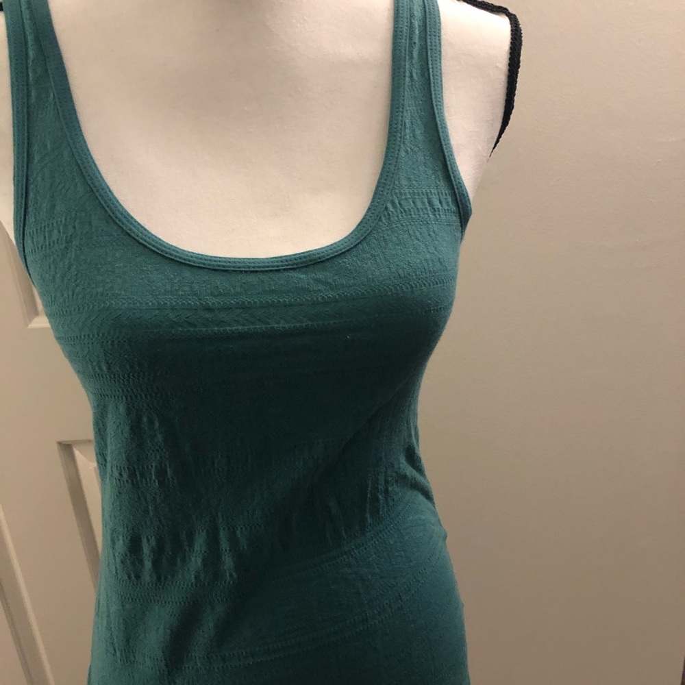 Mossimo teal print tank top